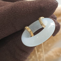 Highly Translucency Icy Jadeite “Eternity Hoop” Pendant Necklace (JAB005832) 4