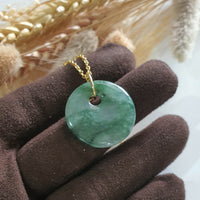 Good Translucency Icy Flower Green Jadeite "Icy Money Bag" Pendant (JAB005955) 5
