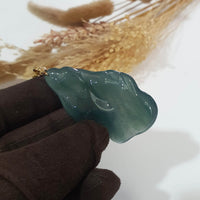 [Rare] Highly Translucent Icy Bluish Green Jadeite "Divine Nectar" Pendant (JAB006130) 2