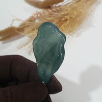 [Rare] Highly Translucent Icy Bluish Green Jadeite "Divine Nectar" Pendant (JAB006130) 5