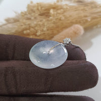 [Rare] Highly Translucent Icy Jadeite “Donut” Pendant (JAB006290) 4