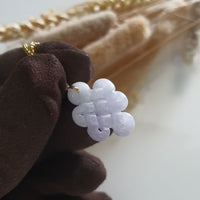 Translucent Light Lavender Jadeite “Eternity Knot” Pendant (JAB006512) 3
