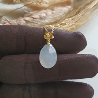 Good Translucency Icy Jadeite “Cherry Dew Droplet” Pendant (JAB006541) 1