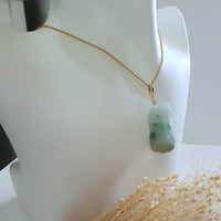 Good Translucency Icy Green and Yellow Jadeite "Auspicious Wealth Pixiu" (JAB006628) 9
