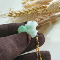 Translucent Icy Green Jadeite "Auspicious Goat of Wealth" Pendant (JAB006642) 5