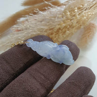 Good Translucency Icy Lavender Jadeite “Prosperity Goldfish” Pendant (JAB006657) 5