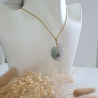 Good Translucency Icy with Green Jadeite "Rooster" Pendant (JAB006701) 9