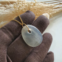 Highly Translucent Icy Black Jadeite "The Money Bag" Pendant (JAB006756) 4