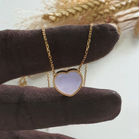 Translucent Brilliant Lavender Jadeite “My Love” pendant (JAB006768) 6