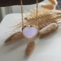 Translucent Brilliant Lavender Jadeite “My Love” pendant (JAB006768) 7