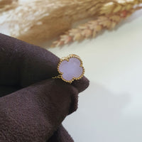 Translucent Brilliant Lavender Jadeite “Clover’s Love” Pendant Necklace (JAB006777) 7