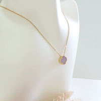 Translucent Brilliant Lavender Jadeite “Clover’s Love” Pendant Necklace (JAB006777) 8