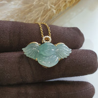 Highly Translucent Icy Green Jadeite “Angel” Pendant (JAB006857) 6