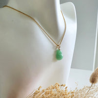 Translucent Icy Bright Green Jadeite "Hulu’s Love" Pendant (JAB006920) 7