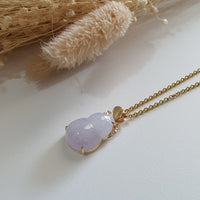 Good Translucency Icy Lavender Jadeite "Hulu’s Love" Pendant (JAB006926) 6