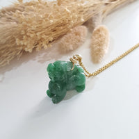 Translucent Bright Green Jadeite "Auspicious Wealth Pixiu" (JAB006985) 1