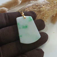 Translucent Green with Brilliant Green Jadeite "Mother Mary and Baby Jesus" Pendant (JAB007274) 4
