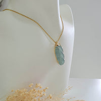 Highly Translucent Icy Blue Jadeite “Icy Foliage” Pendant (JAB007494) 7