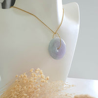 Translucent Icy Lavender and Green Jadeite “Eternal Fortune” Pendant (JAB007591) 9