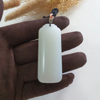 Translucent White Nephrite “Wu Shi Pai” Pendant (JAB007922) 1