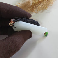 Translucent White Nephrite “Wu Shi Pai” Pendant (JAB007922) 5