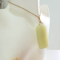 Translucent Yellow Nephrite “Wu Shi Pai” Pendant (JAB007923) 9