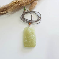 Translucent Icy Yellow Nephrite “Yellow Dzambala” Pendant (JAB007924) 9