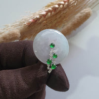 [Rare] Translucent Icy Lavender and Green Jadeite “Prosperity Lumière” Pendant (JAB008013) 5
