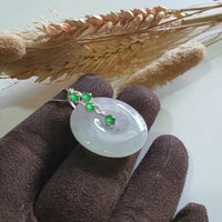 [Rare] Translucent Icy Lavender and Green Jadeite “Prosperity Lumière” Pendant (JAB008013) 3