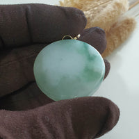 Translucent Icy Green Jadeite "Samantabhadra with Elephant” Pendant (JAB008116) 3