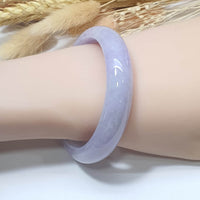 Translucent Brilliant Lavender with Light Green Jadeite Bangle (JAC001901) 8