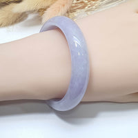 Translucent Brilliant Lavender with Light Green Jadeite Bangle (JAC001901) 10