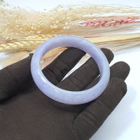 Translucent Brilliant Lavender with Light Green Jadeite Bangle (JAC001901) 3