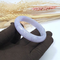 Translucent Brilliant Lavender with Light Green Jadeite Bangle (JAC001901) 5