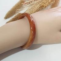 Translucent Brilliant Orangey Red “The Everlasting Sunset” Bangle (JAC002176) 8