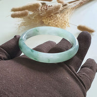Good Translucency Icy with Icy Green Jadeite Bangle (JAC002635) 9