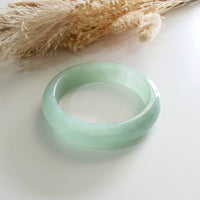 Good Translucency Icy Bright Green Jadeite Bangle (JAC002866) 1