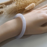 Translucent Icy Lavender Jadeite Princess Round Bangle (JAC002997) 7