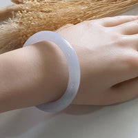 Translucent Icy Lavender Jadeite Princess Round Bangle (JAC002997) 8