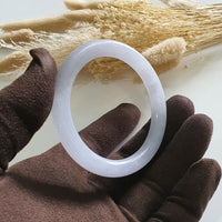 Translucent Icy Lavender Jadeite Princess Round Bangle (JAC002997) 3