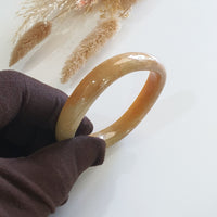 Translucent Orangey Jadeite “Art-De-Squarera” Bangle (JAC003020) 8
