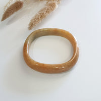Translucent Orangey Jadeite “Art-De-Squarera” Bangle (JAC003020) 3