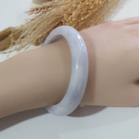 Translucent Light Lavender Jadeite “Cotton Candy” Bangle (JAC003080) 10