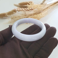 Translucent Light Lavender Jadeite “Cotton Candy” Bangle (JAC003091) 5