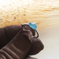 A Highly Translucent Icy Jewel Blue Jadeite "My Love" Diamond Ring (JAD000422) 5