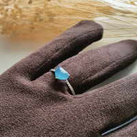 A Highly Translucent Icy Jewel Blue Jadeite "My Love" Diamond Ring (JAD000422) 6