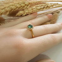 Highly Translucent “Icy Blue Lagoon” Jadeite Cabochon Ring (JAD000673) 8