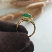 Highly Translucent Icy Green Jadeite "Dazzling Hulu" Ring (JAD000692) 3
