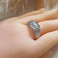 Highly Translucent Icy Light Blue Jadeite "Blue Pillow" Diamond Ring (JAD000728) 7