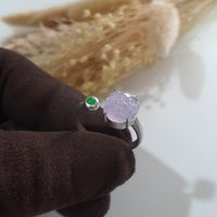 Highly Translucent Lavender Jadeite "Wealth Pixiu" Ring (JAD000820) 2
